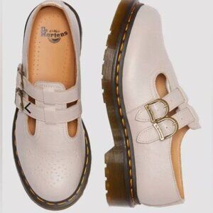 Dr. Martens 8065 Smooth Leather Mary Jane Shoes Double Buckles Cutout Size 9 NEW